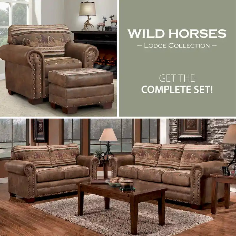 Ensemble de 4 fauteuils avec canapé-lit Wild Horses Lodge