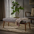 Banc ottoman Flavel en tissu capitonné par Christopher Knight Home