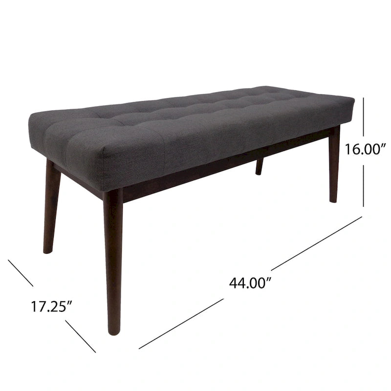 Banc ottoman Flavel en tissu capitonné par Christopher Knight Home