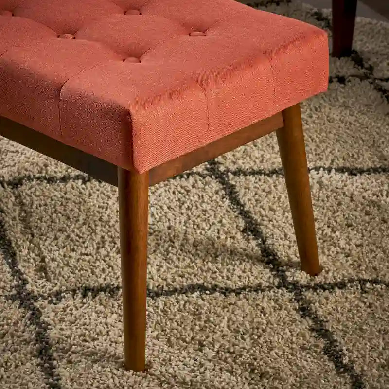 Banc ottoman Flavel en tissu capitonné par Christopher Knight Home