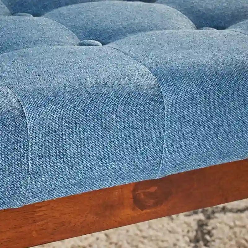 Banc ottoman Flavel en tissu capitonné par Christopher Knight Home