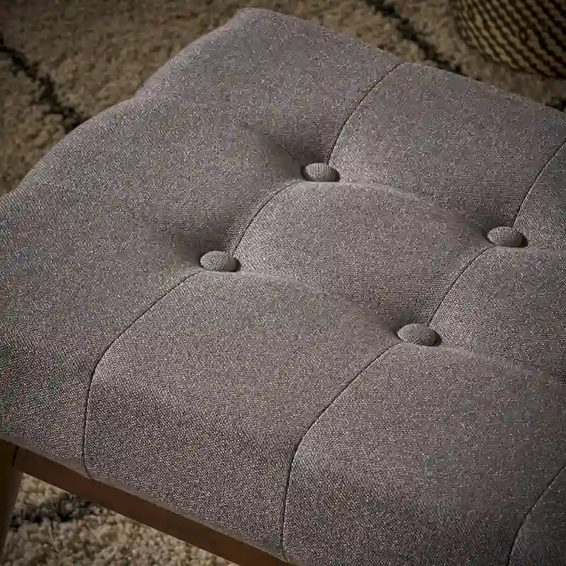 Banc ottoman Flavel en tissu capitonné par Christopher Knight Home