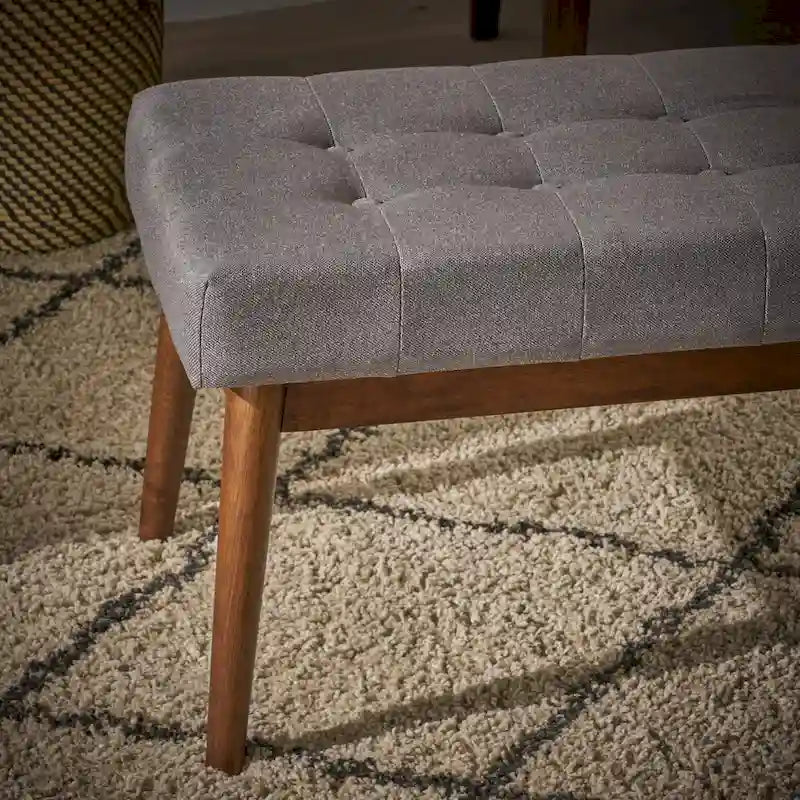 Banc ottoman Flavel en tissu capitonné par Christopher Knight Home