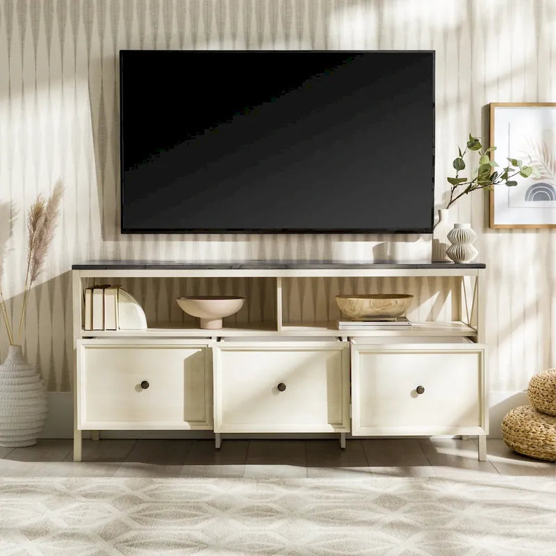 Meuble TV rustique à 3 tiroirs Middlebrook de 60 pouces