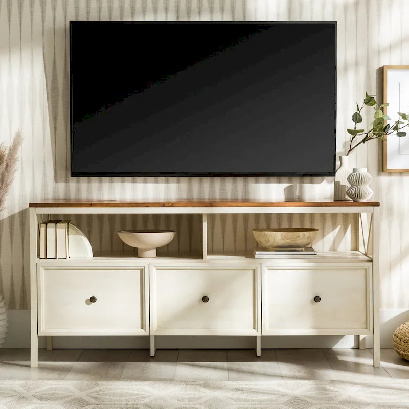 Meuble TV rustique à 3 tiroirs Middlebrook de 60 pouces