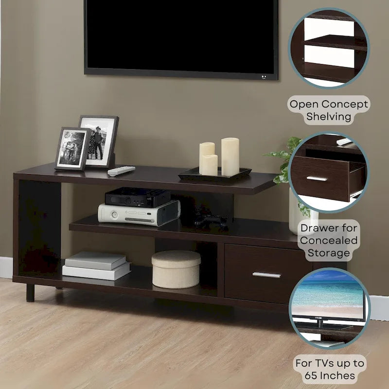 Meuble TV Seal de Convenience Concepts pour les téléviseurs jusqu'à 65 pouces