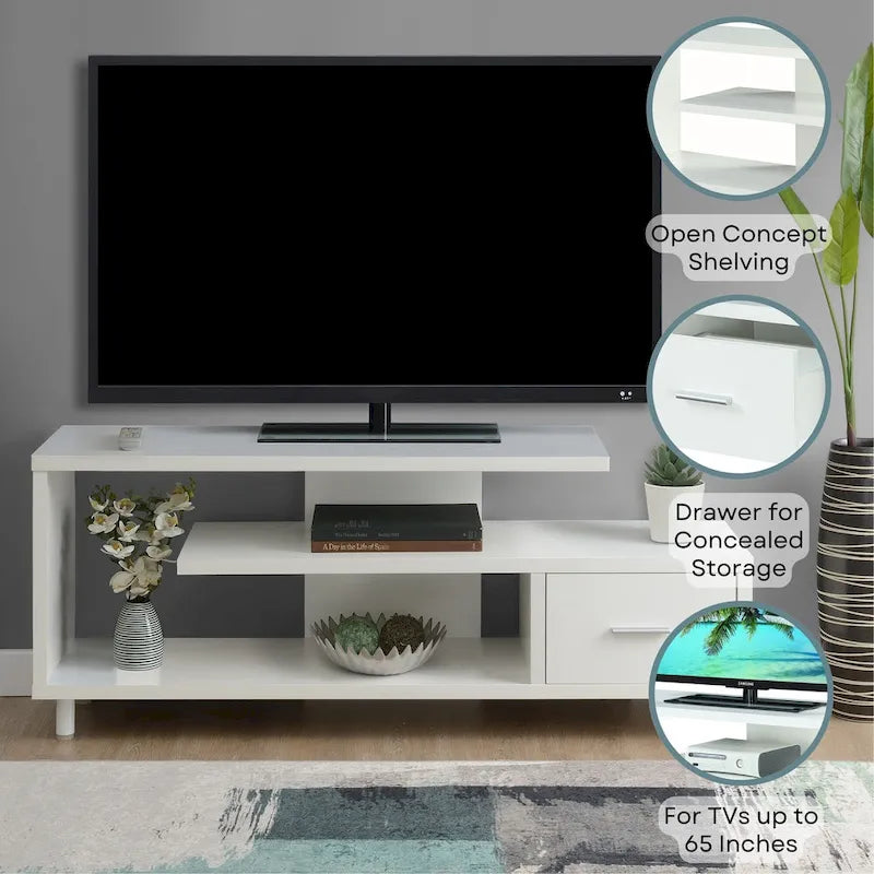 Meuble TV Seal de Convenience Concepts pour les téléviseurs jusqu'à 65 pouces