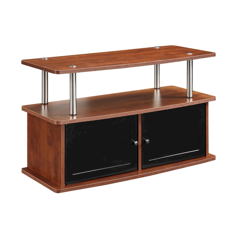 Meuble TV Designs2Go de Convenience Concepts avec 2 armoires de rangement et étagère