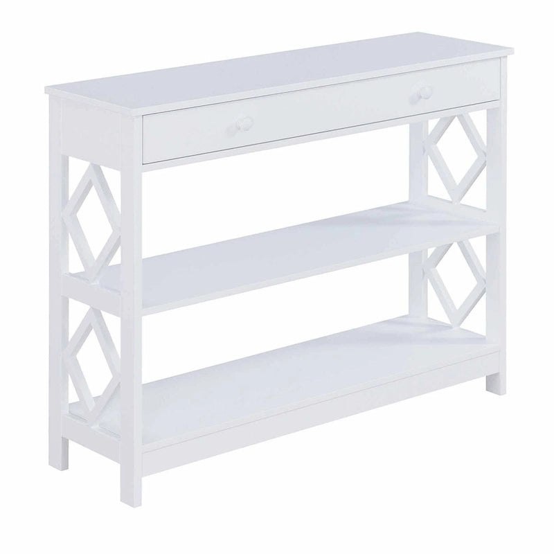 Console de rangement à 1 tiroir avec étagères Diamond de Convenience Concepts