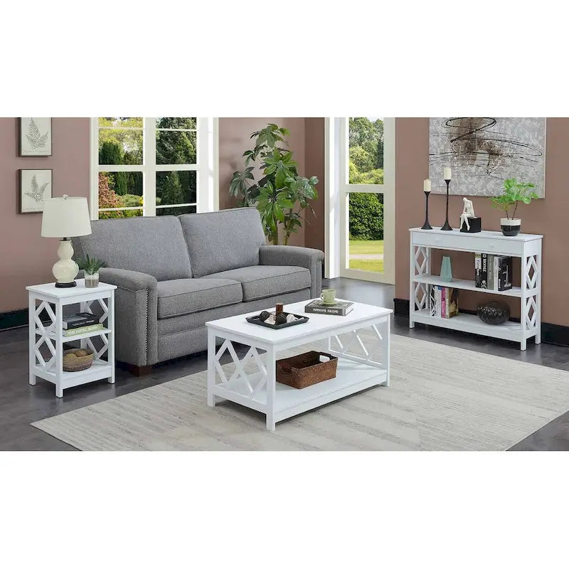 Console de rangement à 1 tiroir avec étagères Diamond de Convenience Concepts