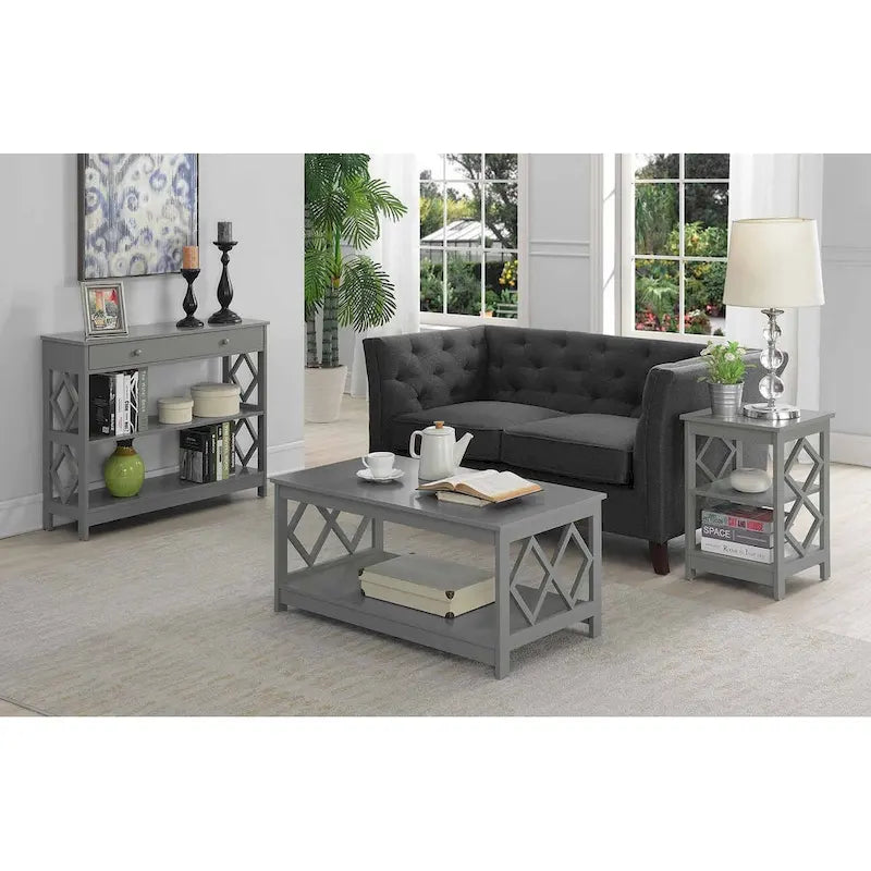 Console de rangement à 1 tiroir avec étagères Diamond de Convenience Concepts
