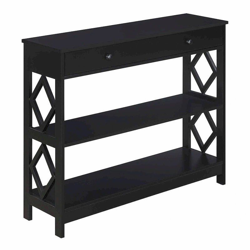 Console de rangement à 1 tiroir avec étagères Diamond de Convenience Concepts