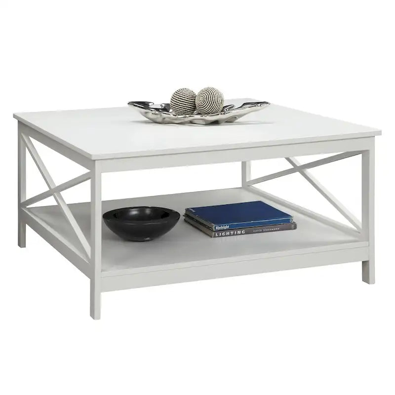 Table basse carrée Oxford 36 avec étagère Convenience Concepts