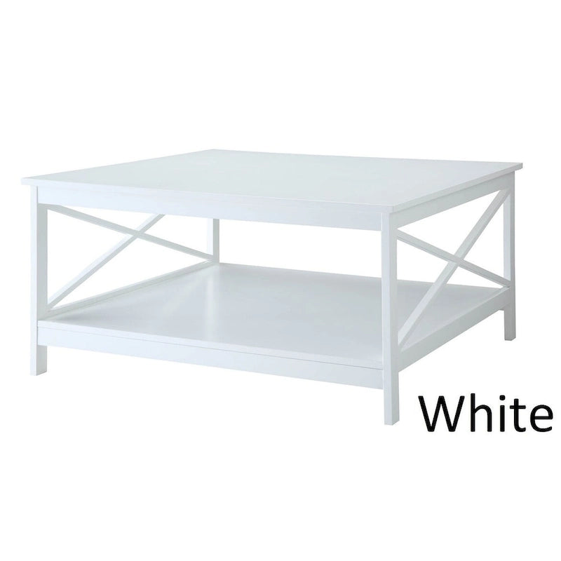 Table basse carrée Oxford 36 avec étagère Convenience Concepts