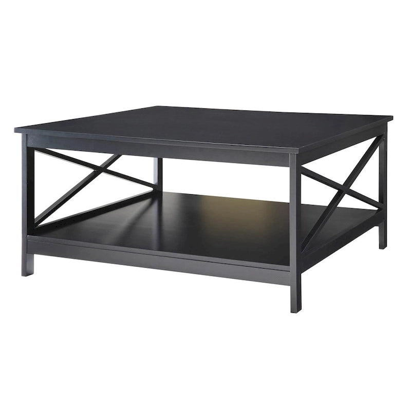 Table basse carrée Oxford 36 avec étagère Convenience Concepts