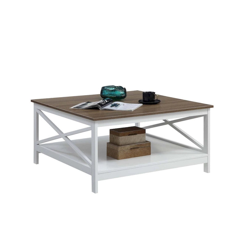 Table basse carrée Oxford 36 avec étagère Convenience Concepts