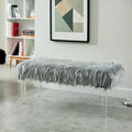 Banc d'entrée Andral en similicuir contemporain par Silver Orchid
