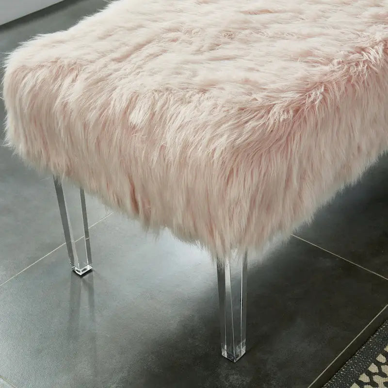 Banc d'entrée Andral en similicuir contemporain par Silver Orchid