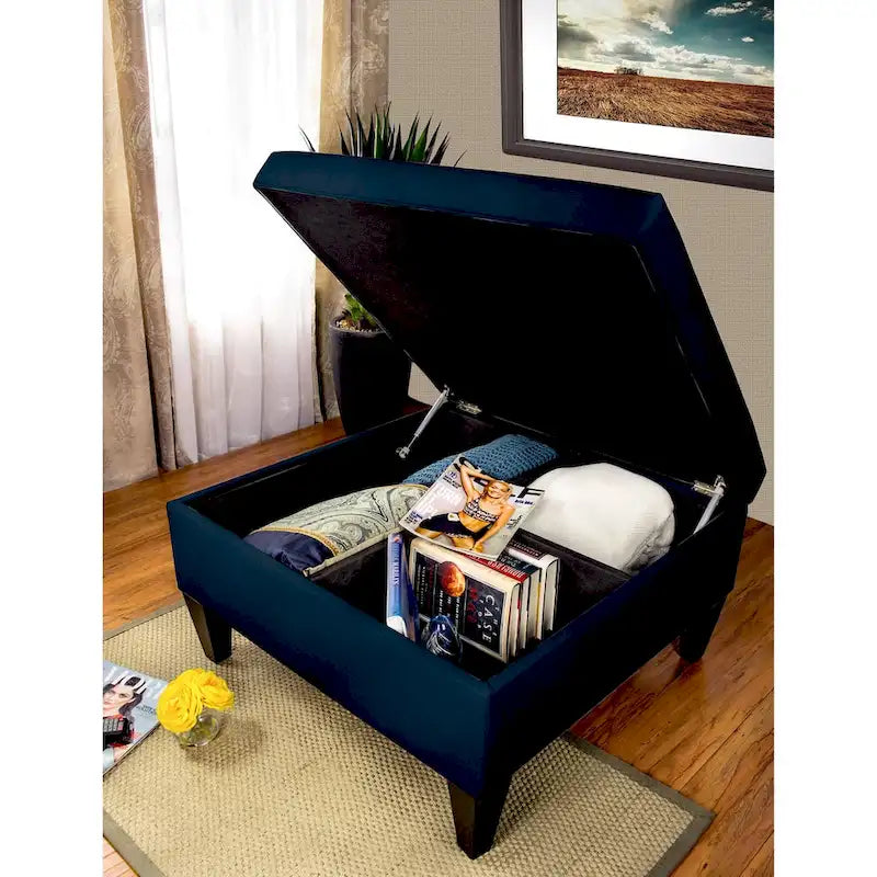 Table ottoman de cocktail organisationnel rembourré MJL Furniture Manhattan Espresso
