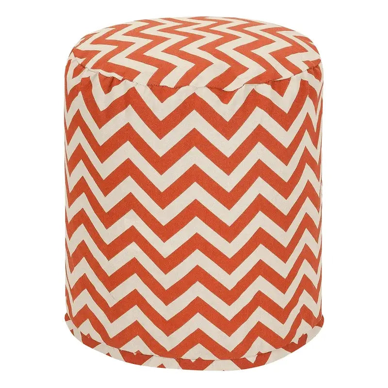 Majestic Home Goods Pouf / Ottomane chevron intérieur / extérieur 16 L x 16 W x 17 H