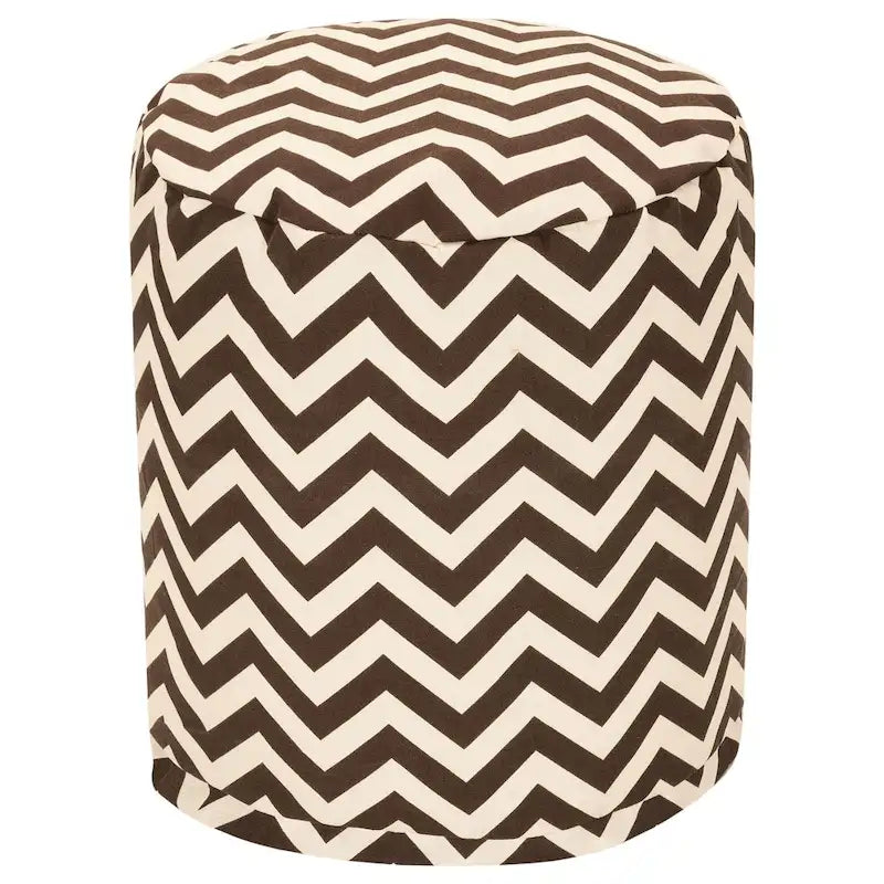Majestic Home Goods Pouf / Ottomane chevron intérieur / extérieur 16 L x 16 W x 17 H