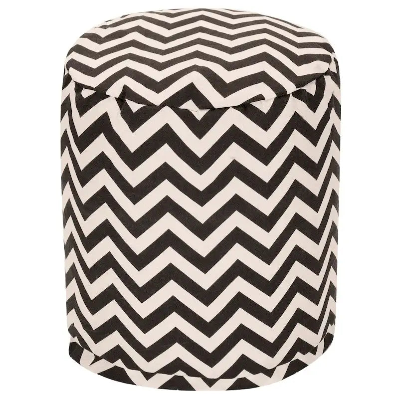Majestic Home Goods Pouf / Ottomane chevron intérieur / extérieur 16 L x 16 W x 17 H