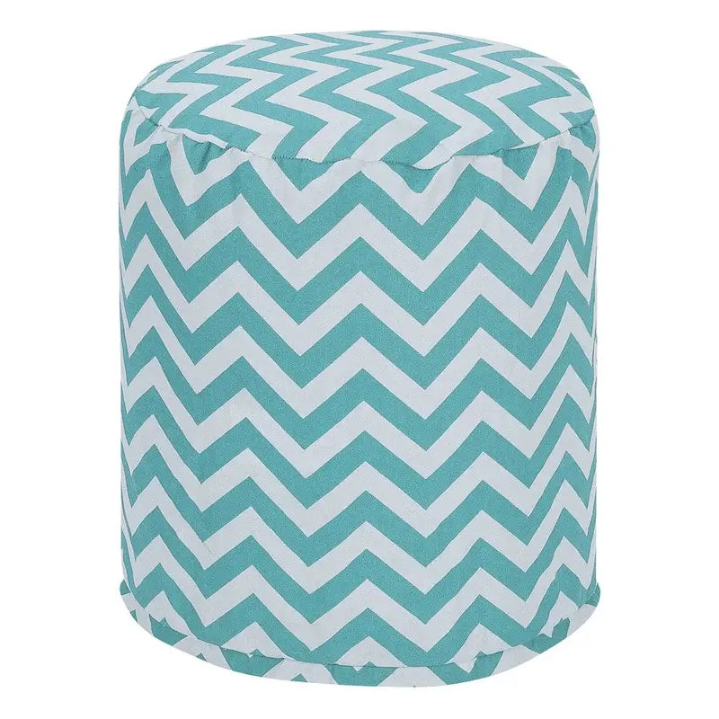 Majestic Home Goods Pouf / Ottomane chevron intérieur / extérieur 16 L x 16 W x 17 H