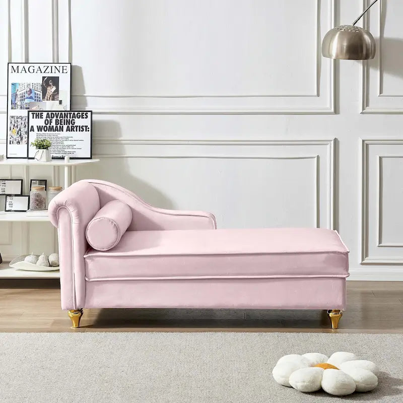 Chaise longue moderne rembourrée avec rangement
