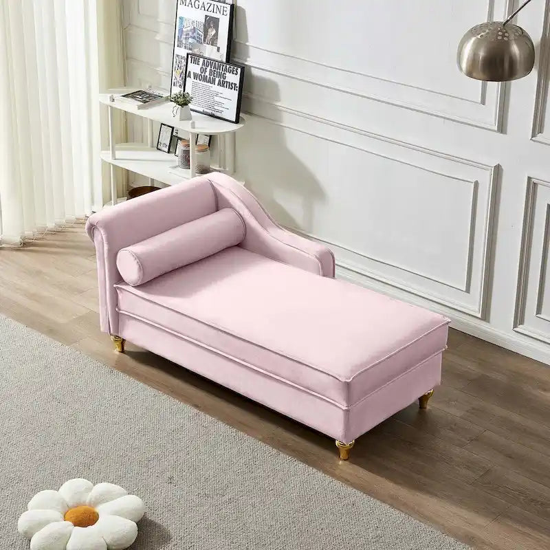 Chaise longue moderne rembourrée avec rangement