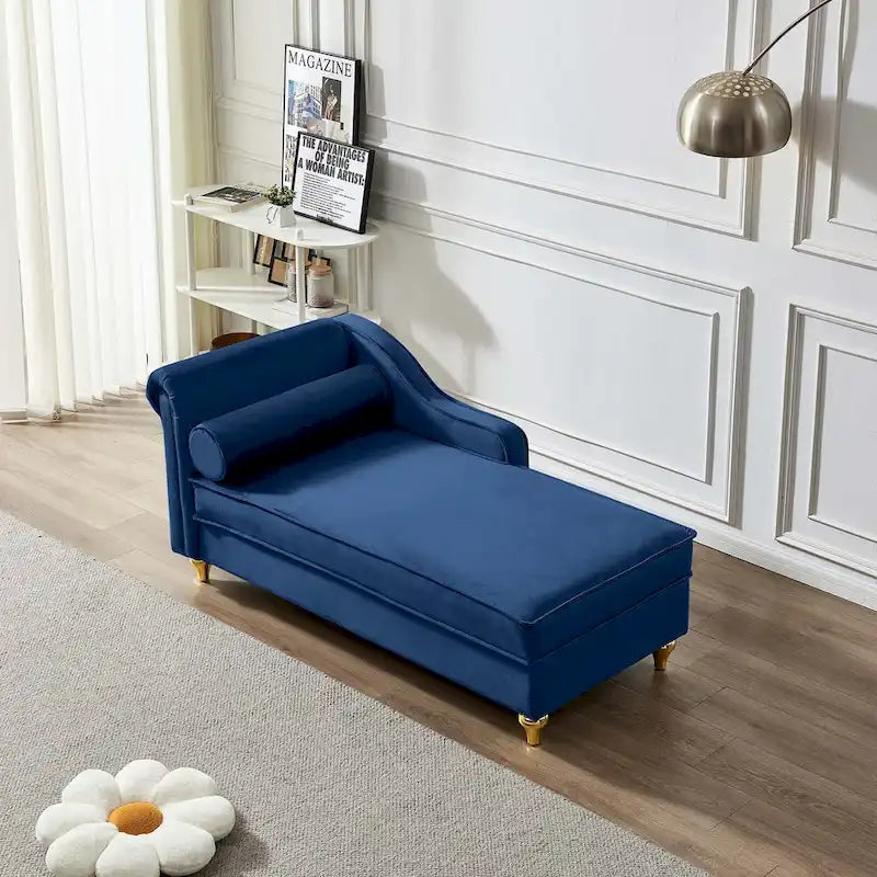 Chaise longue moderne rembourrée avec rangement