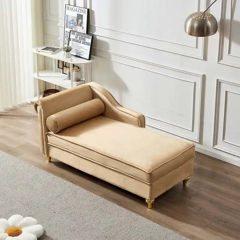Chaise longue moderne rembourrée avec rangement