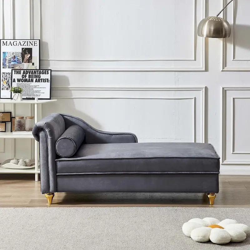 Chaise longue moderne rembourrée avec rangement