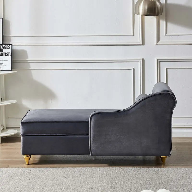 Chaise longue moderne rembourrée avec rangement