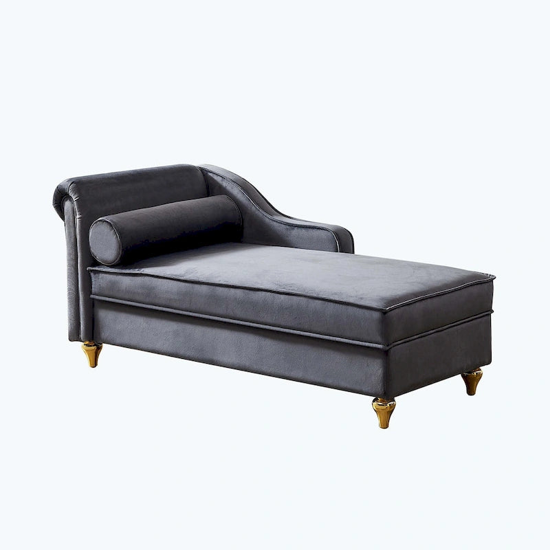 Chaise longue moderne rembourrée avec rangement