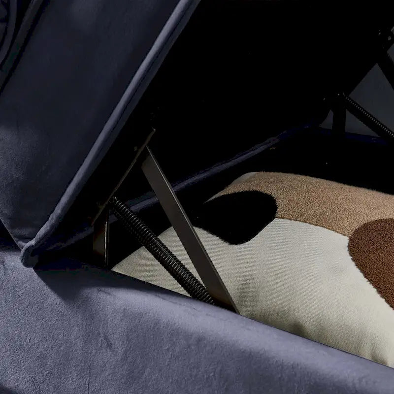 Chaise longue moderne rembourrée avec rangement