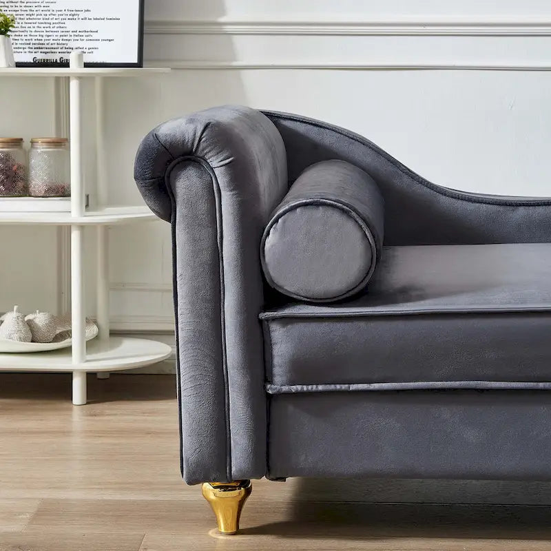 Chaise longue moderne rembourrée avec rangement