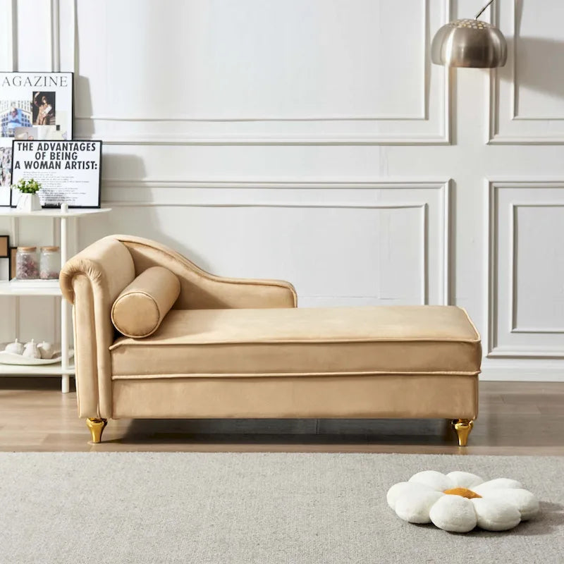 Chaise longue moderne rembourrée avec rangement