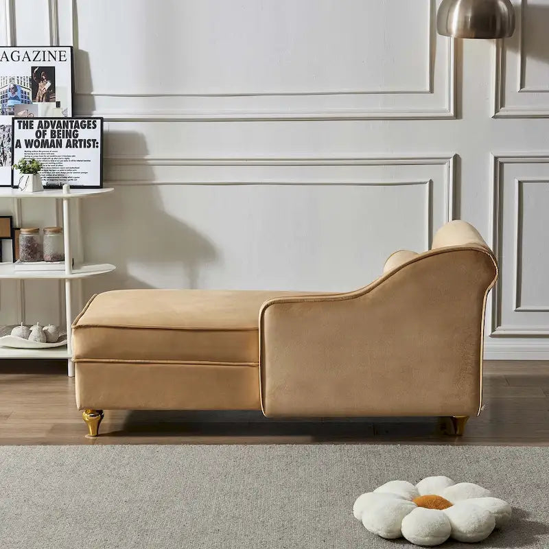 Chaise longue moderne rembourrée avec rangement
