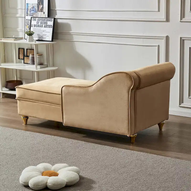 Chaise longue moderne rembourrée avec rangement
