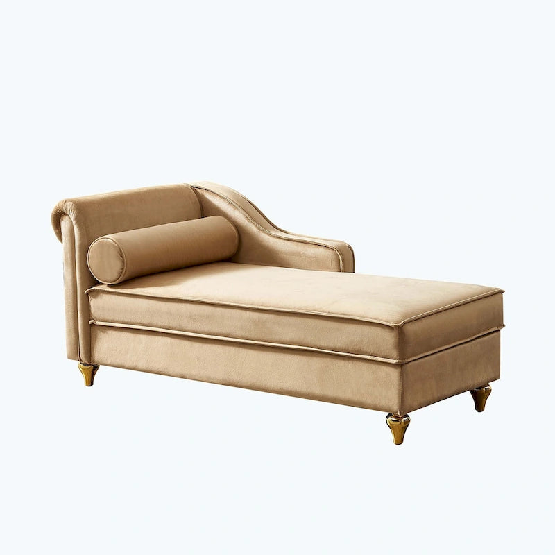 Chaise longue moderne rembourrée avec rangement