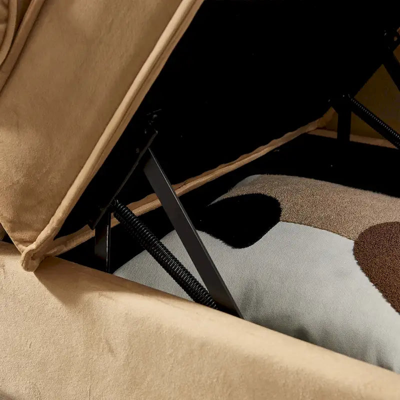 Chaise longue moderne rembourrée avec rangement