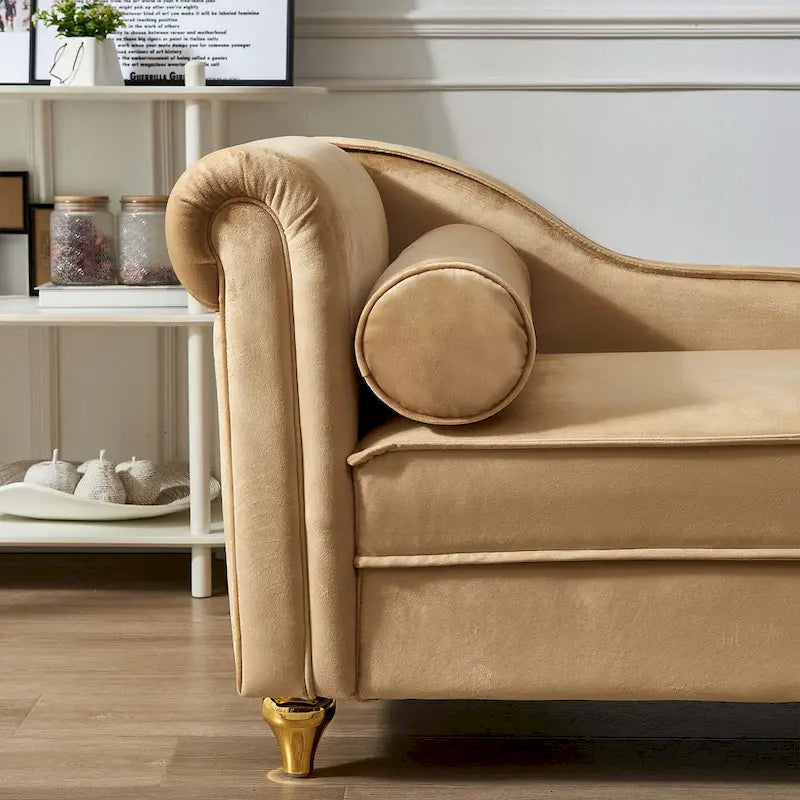 Chaise longue moderne rembourrée avec rangement