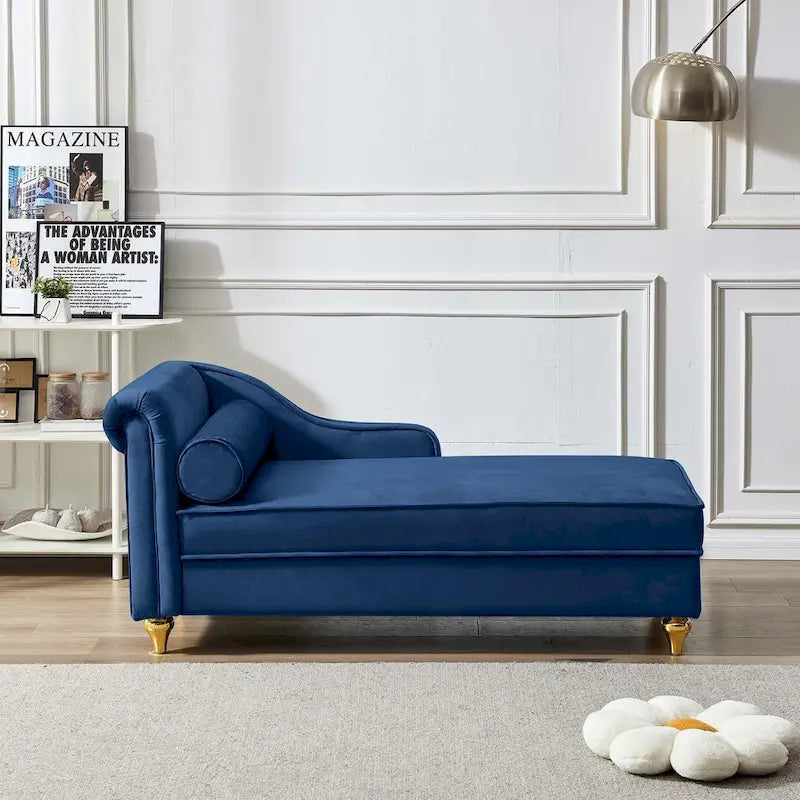 Chaise longue moderne rembourrée avec rangement