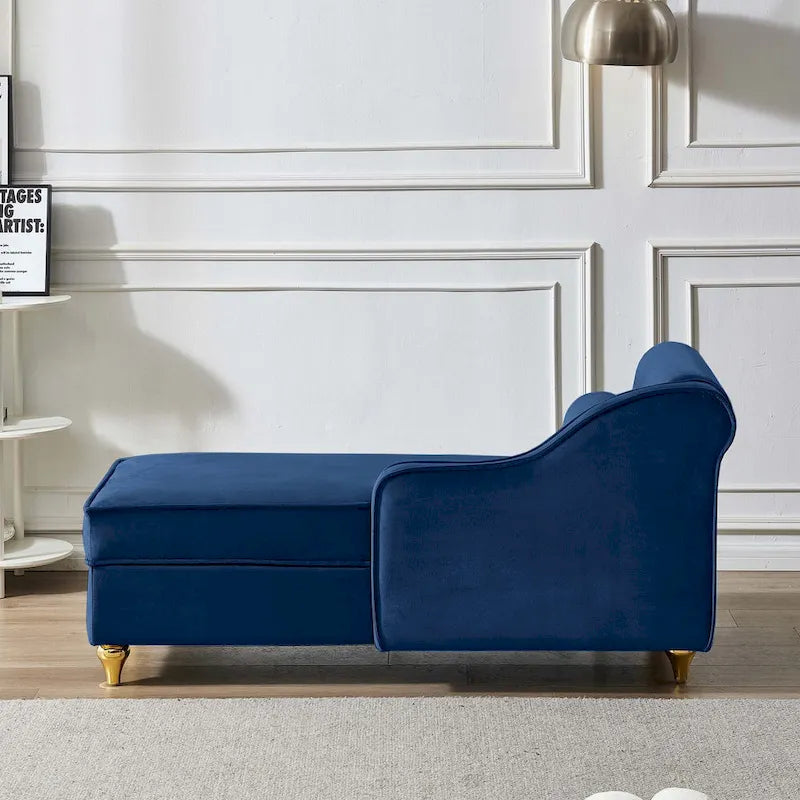 Chaise longue moderne rembourrée avec rangement
