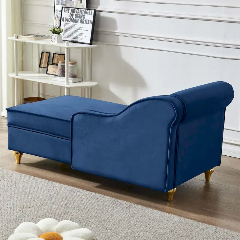Chaise longue moderne rembourrée avec rangement