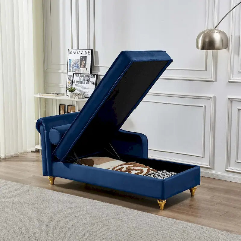 Chaise longue moderne rembourrée avec rangement