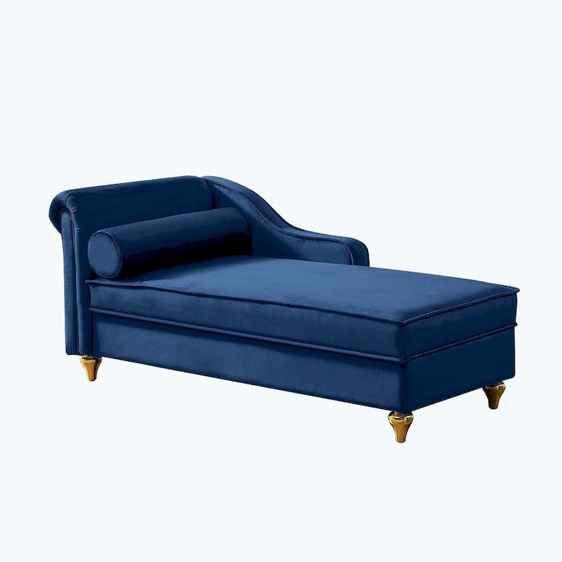 Chaise longue moderne rembourrée avec rangement