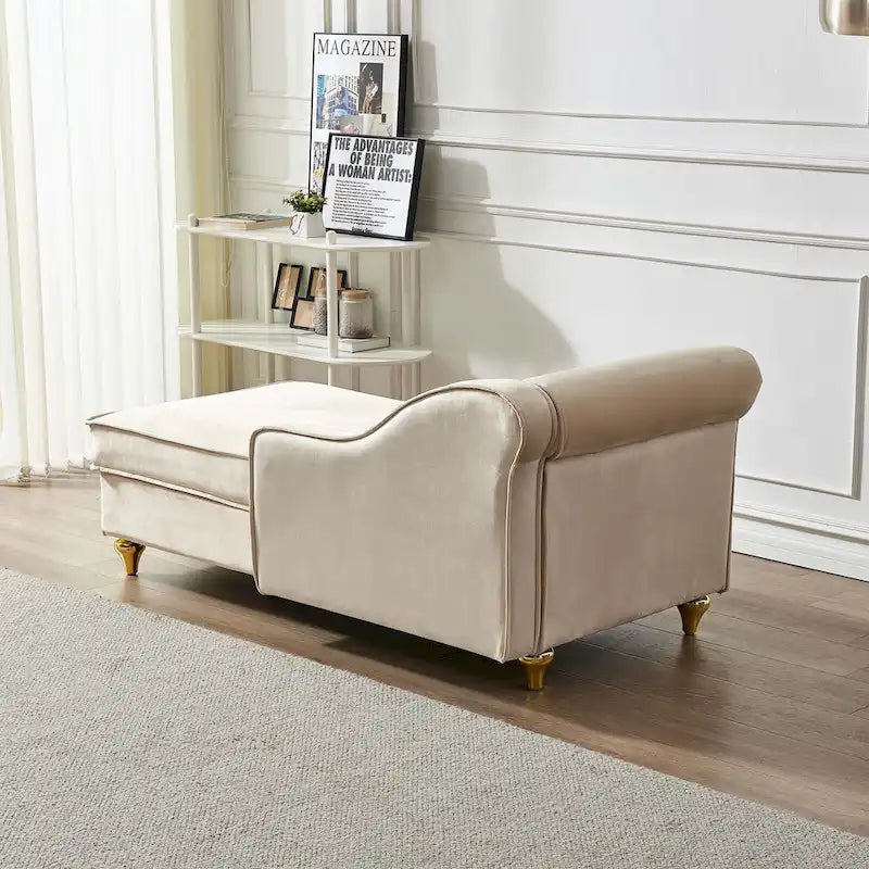 Chaise longue moderne rembourrée avec rangement