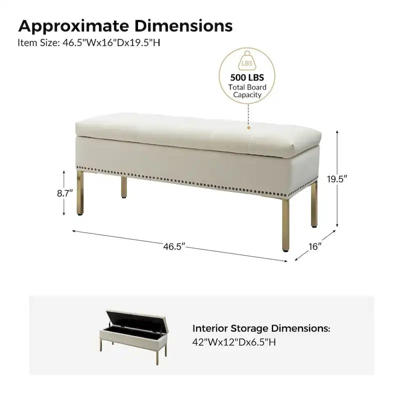 Banc de rangement contemporain Egmont en velours avec couvercle à charnière par HULALA HOME