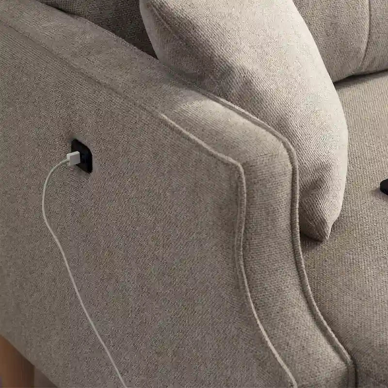 Causeuse moderne avec port de recharge USB